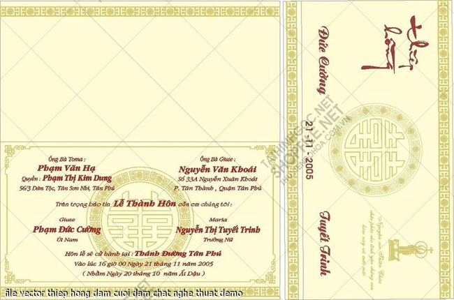 file vector thiep hong dam cuoi dam chat nghe thuat 